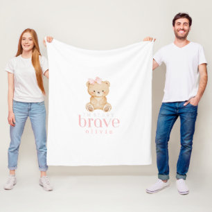 Cobertor De Velo infância corajosa beary cancro crianças doentes no