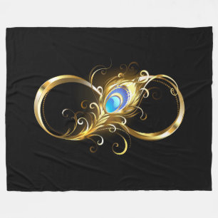 Cobertor De Velo Infinidade com a pena Pavão de Ouro