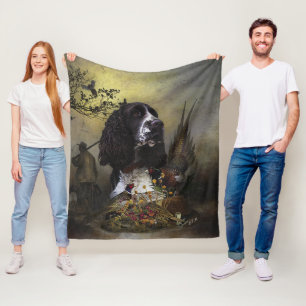 Cobertor De Velo Inglês Springer Spaniel com faisão