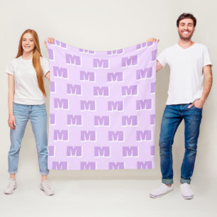 Cobertor De Velo Inicial Personalizada Roxa na Moda