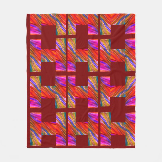 Cobertor De Velo Inspirações do Deserto Maroon (Frente)