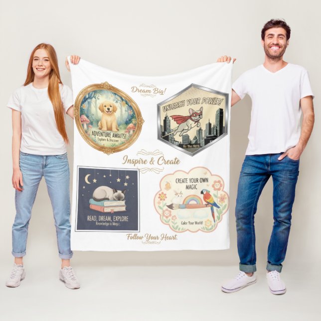 Cobertor De Velo Inspirational animals and kids art collection (In Situ)