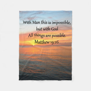 COBERTOR DE VELO INSPIRING MATTHEW 19:26 DESIGN SUNRISE