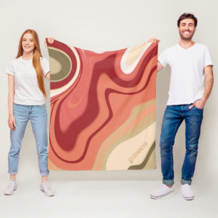 Cobertor De Velo Inspirivência Personalizada de Pastel Rosa e Verde