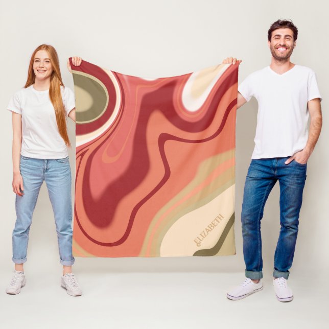 Cobertor De Velo Inspirivência Personalizada de Pastel Rosa e Verde (In Situ)