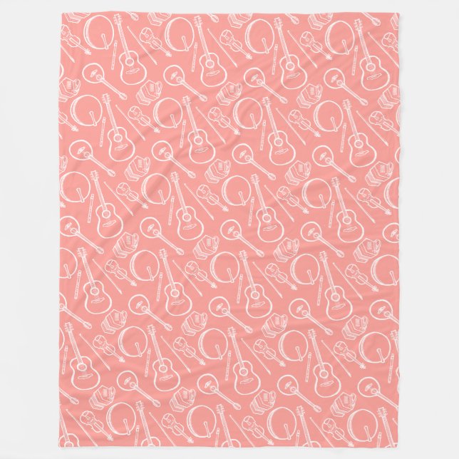 Cobertor De Velo Instrumento de música irlandês Fleece Blanket (Frente)
