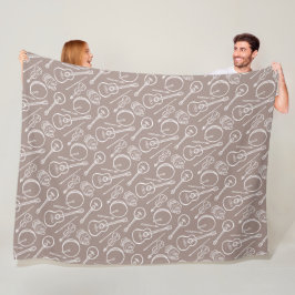 Cobertor De Velo Instrumento de música irlandês Fleece Blanket