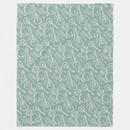 Cobertor De Velo Instrumento de música irlandês Fleece Blanket