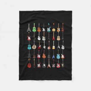 Cobertor De Velo Instrumento Musical de Violão Rock and Roll