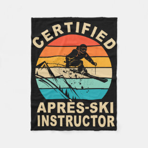 Cobertor De Velo Instrutor de Esqui Apres-ski Certificado Esquiando