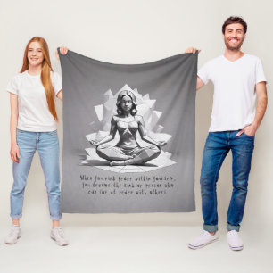 Cobertor De Velo Instrutor de Meditação Yoga Reiki Master Lotus Pos