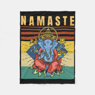 Cobertor De Velo Ioga - Ganesha - Meditação Espiritual - Namaste - 