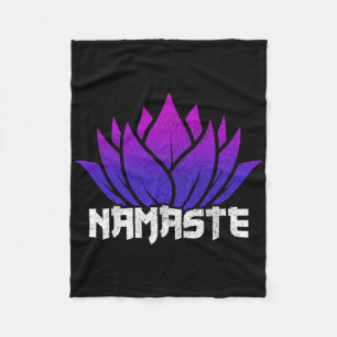 Cobertor De Velo Ioga Namaste Buda Flor de Lótus Budismo Iogue Buda