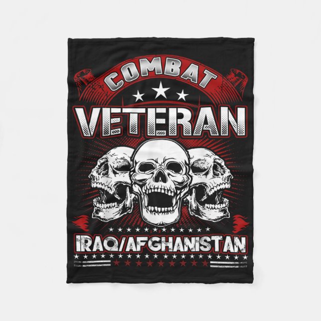 Cobertor De Velo Iraque Combate Camisa Veterana (Frente)