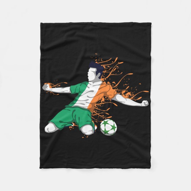 Cobertor De Velo Ireland National Soccer - Irish Flag Footbyll Love (Frente)
