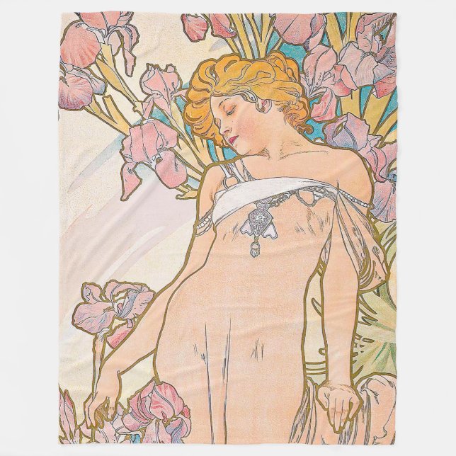 Cobertor De Velo Iris (1897) apresentada por Alphonse Mucha (Frente)