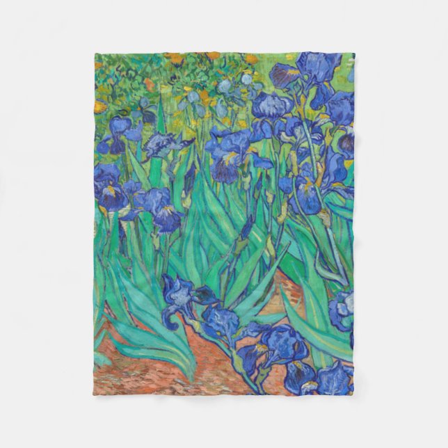 Cobertor De Velo Irises Vincent van Gogh (Frente)