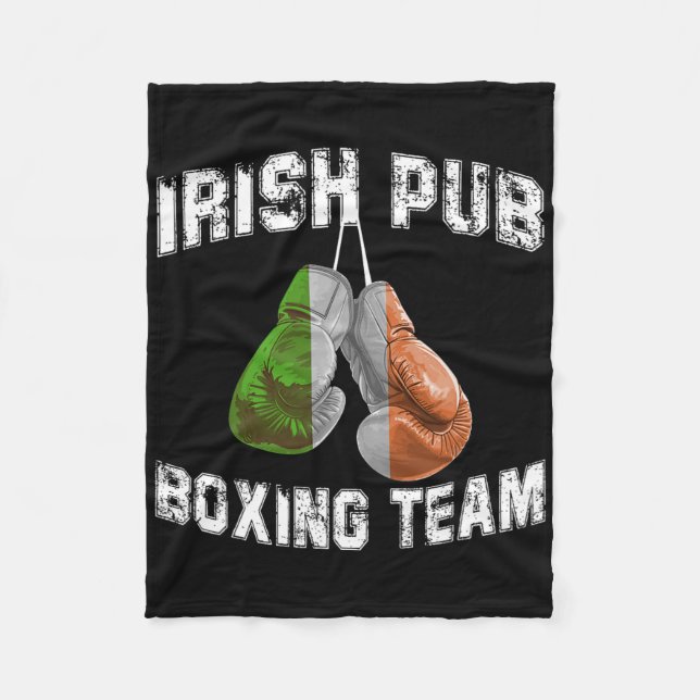 Cobertor De Velo Irish Boxing Funny Ireland Flag - Irish Pub (Frente)