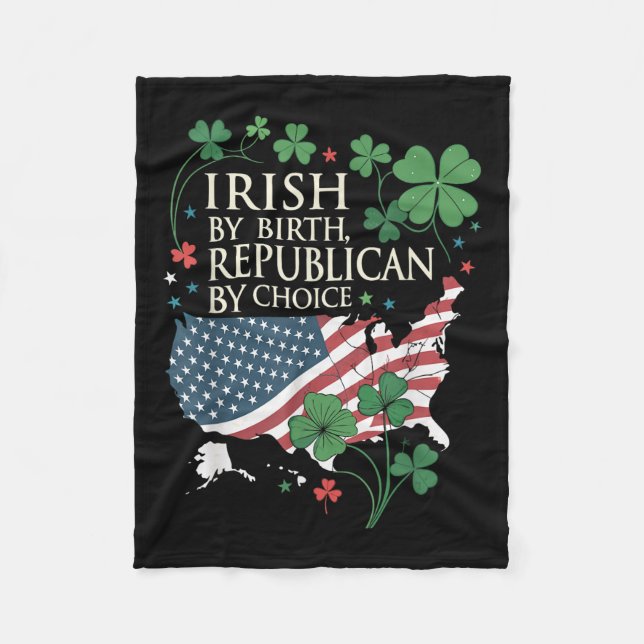 Cobertor De Velo Irish By Birds - Republican By Choice - Rua Americ (Frente)