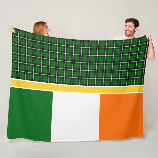 Cobertor De Velo Irish National Tartan, flag, Add image ou name (In Situ)