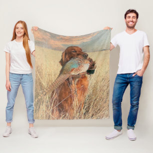 Cobertor De Velo Irish Setter com faisão