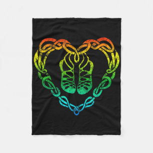 Cobertor De Velo Irish Step Dancing Celtic Knot Heart Shirt Gift