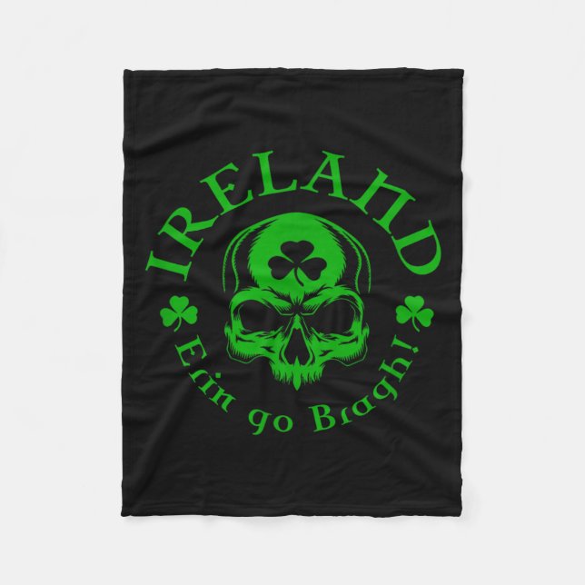 Cobertor De Velo Irlanda Erin Go Bragh Caveira (Frente)