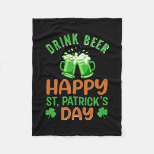Cobertor De Velo Irlandês Beer Beer Feliz Rua Dia De Patrick