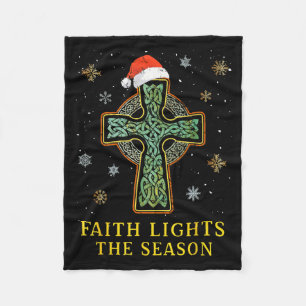 Cobertor De Velo Irlandês Cruz Celta Nó Fé Cristã Chapéu de Papai N