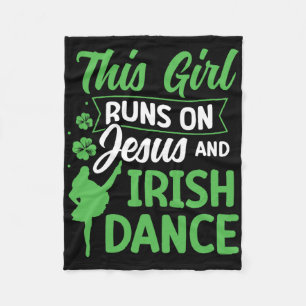 Cobertor De Velo Irlandês Dançando Esta Garota Funciona Com Jesus E