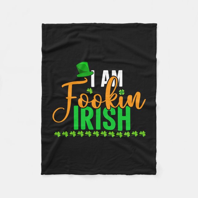 Cobertor De Velo Irlandês I Am Fookin Irish (Frente)