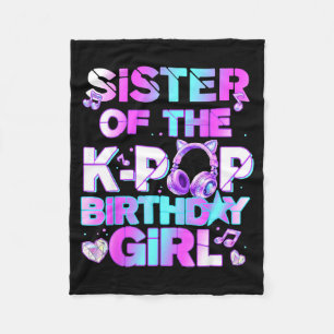 Cobertor De Velo Irmã das garotas de aniversário do k-pop música co
