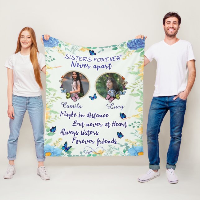 Cobertor De Velo Irmã de presente de Natal Personalizada para Colag (In Situ)