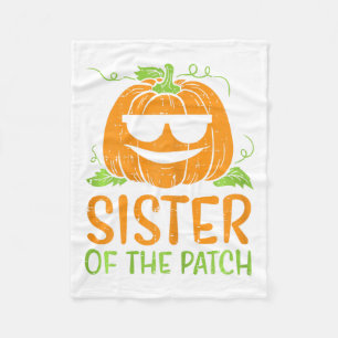 Cobertor De Velo Irmã Pumpkin Da Família Patch Halloween Sis G