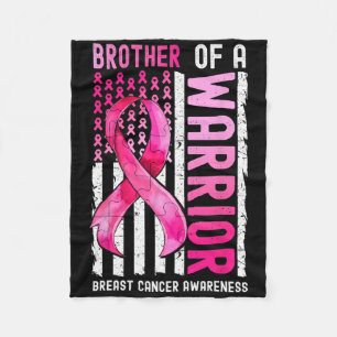Cobertor De Velo Irmão De Um Cancer De Mama Guerreiro, U.A Flag Awa