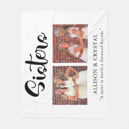 Cobertor De Velo Irmãs Calliografia 2 Dotação de Colagem de Fotos