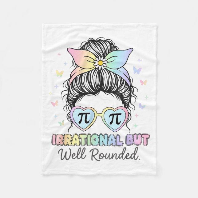 Cobertor De Velo Irrational But Well Round Pi Number Math Teacher M (Frente)