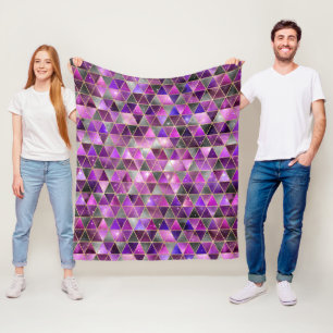 Cobertor De Velo Isométrica aquosa com Galáxia Dourada e Marble