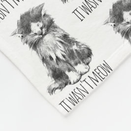 Cobertor De Velo It Wasn't Meow Cute Fluffy Kitten