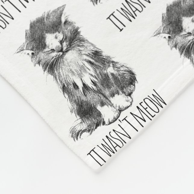Cobertor De Velo It Wasn't Meow Cute Fluffy Kitten (Quina)