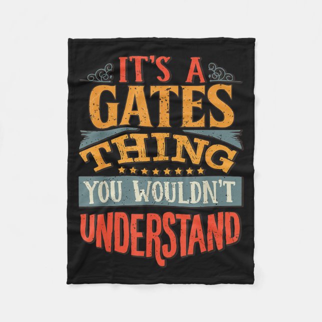 Cobertor De Velo It's A Gates Thing You Wouldn't Understand  (Frente)