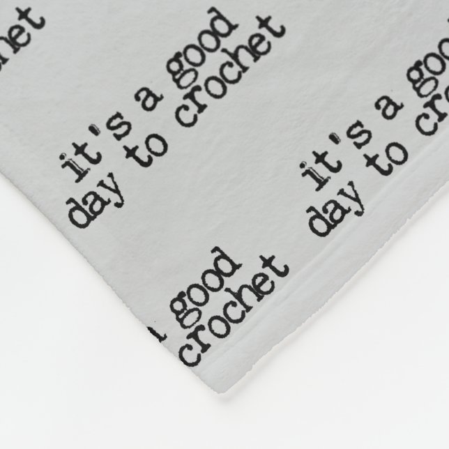 Cobertor De Velo It's A Good Day To Crochet Hook and Yarn (Quina)