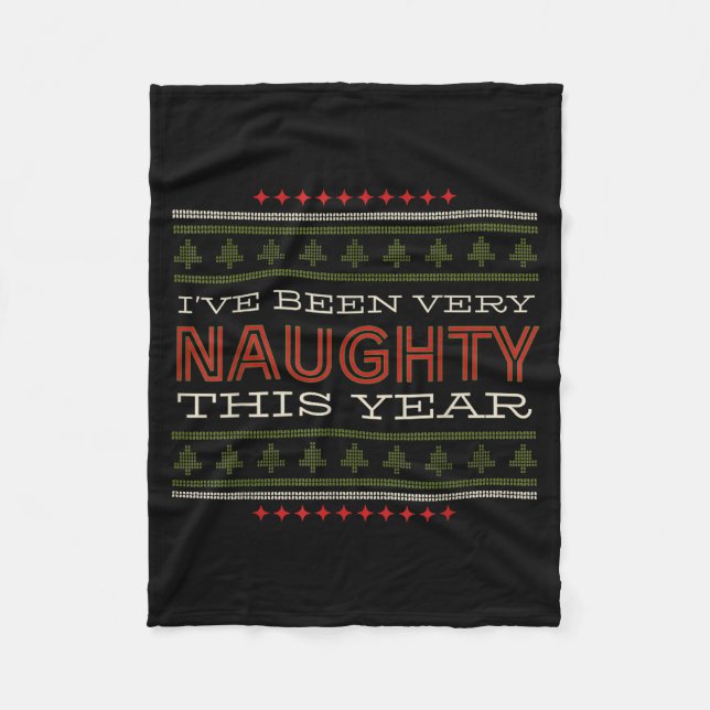 Cobertor De Velo Ive Been Very Naughty This Year Christmas Humor  (Frente)