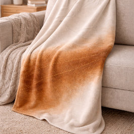 Cobertor De Velo Ivory Brown Fade Fleece Blanket