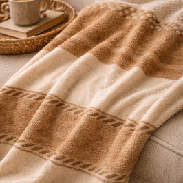 Cobertor De Velo Ivory Clay Weave Fleece Blanket