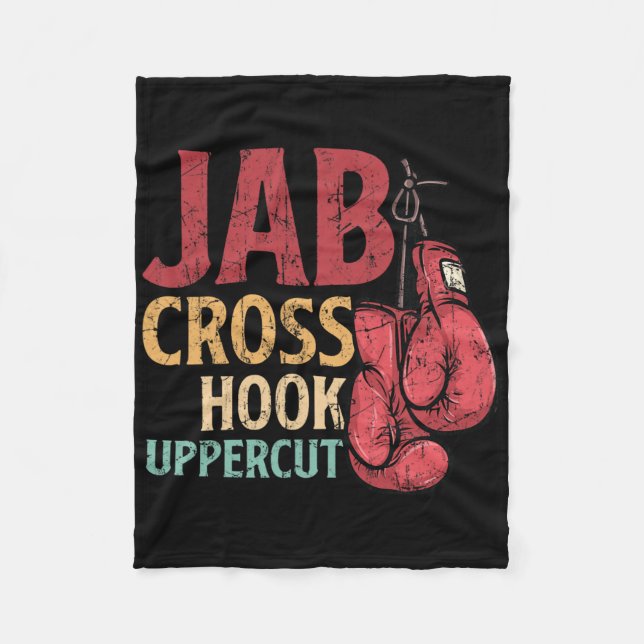 Cobertor De Velo Jab Cross Hook Uppercut Boxeador Trabalho Kickboxi (Frente)