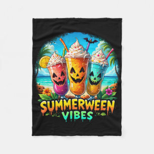 Cobertor De Velo Jack-o-lantern Summerentre Vibes Skeleton Summer W