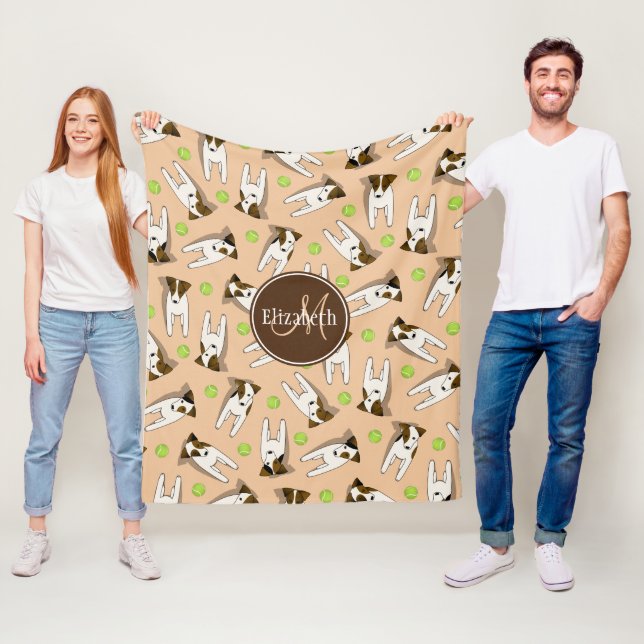 Cobertor De Velo Jack Russell cachorros pêssego ou qualquer outro t (In Situ)