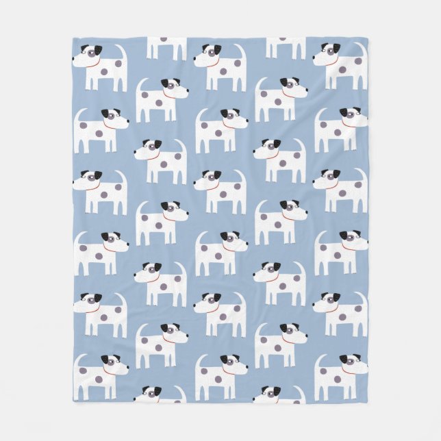 Cobertor De Velo Jack Russell Parson Terrier Dog Patterno (Frente)