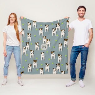 Cobertor De Velo Jack Russell Terriers cães com padrão de tênis